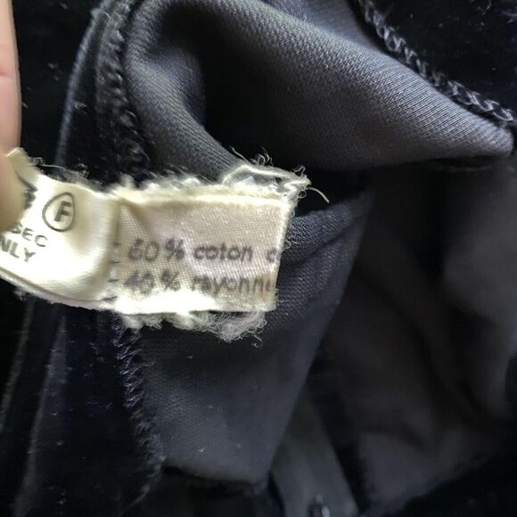 Franck Olivier Paris Pants Womens 40 Black Velvet Wide Leg High Rise France 90s - Picture 6 of 6